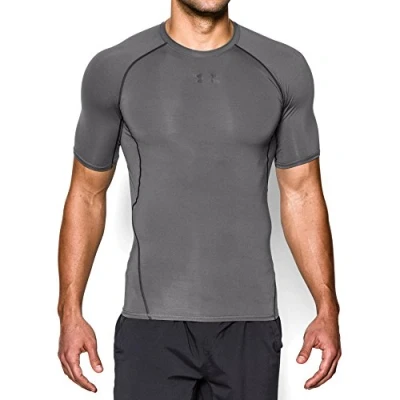Imagen de Under Armour UA HG SS Camiseta Deporte, Hombre, Gris (Graphite), SM