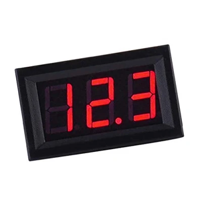 Imagen de ARCELI 0.56 &#039;&#039; DC 0 30V Voltímetro Digital Probador de Voltaje Indicador Pantalla LED Brillante 3 alambres para Montaje en Panel Motor automóvil Motocicleta Rojo