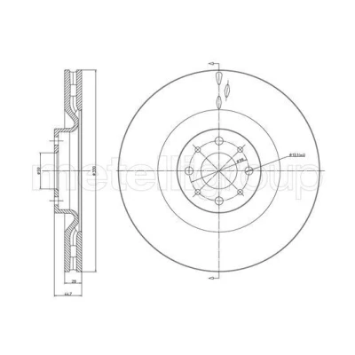 Imagen de METELLI Disco de freno LANCIA: DELTA 3 330,0mm 28,0mm 4 59,0mm ventilado barnizado 23 1319C 51827474 Discos freno,