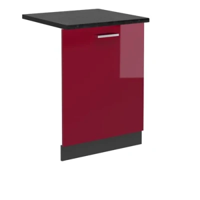 Imagen de Vicco Tapa del lavavajillas &quot;R Line&quot;, Rojo Burdeos alto brillo, 60 cm , ET Antracita
