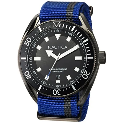Imagen de Nautica Reloj Analógico para Hombre de Cuarzo con Correa en Tela NAPPRF002