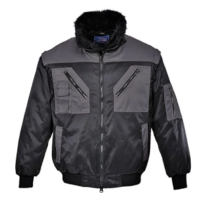Imagen de Portwest Cazadora Pilot Bicolor, Tamaño: 4XL, Color: Negro/Gris, PJ20BYR4XL