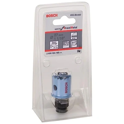 Imagen de Bosch Professional 1x Sierra de Corona Special for Sheet Metal (Laminas Acero, Acero Inoxidable, Ø 27 mm, Accesorios para Taladros)