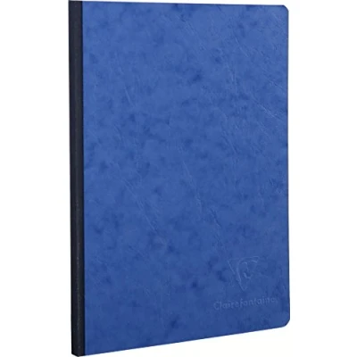 Imagen de Clairefontaine 795404C Cuaderno cosido con reverso de tela Azul Age Bag A5 (14,8 x 21 cm) 192 páginas blancas lisas Papel 90 g/m2