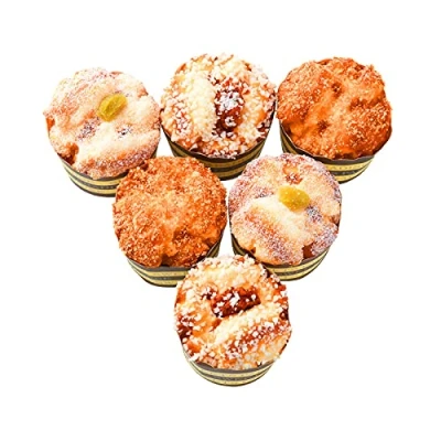 Imagen de DRYEN 6 piezas de modelo magdalenas falsas, pasteles falsos, simulación realista magdalenas, pan, postre, para decoración del hogar