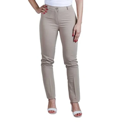 Imagen de Pantalón de Vestir Mujer con Estampado Sólido. Elegante Tiro Medio, Corte Recto, Skinny, para Trabajo, Oficina, Camarera, Dependiente. (93% Poliéster 7% Elastano)