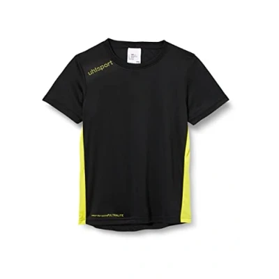 Imagen de Uhlsport Essential MC Camiseta de Juego Manga Corta, Hombre, Negro/Amarillo Lima, 116