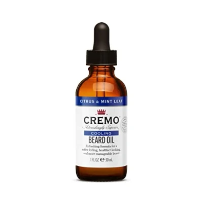 Imagen de CREMO Aceite refrescante para barba, cítricos y hojas de menta