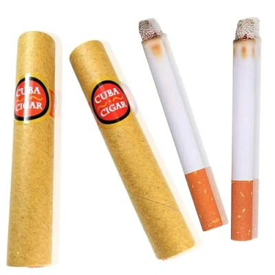 Imagen de 4 Piezas Cigarrillos Falsos y Puro Set, Aspecto Realista de Puff, Broma Truco Fumar, para Regalo Divertido, Teatro, Disfraz, Fiesta
