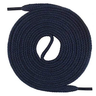 Imagen de Un par de cordones Monte Swiss © Premium, 100% algodón, resistentes a roturas, 7 mm ancho, entre 45 y 200 cm longitud, Unisex, azul oscuro, 120
