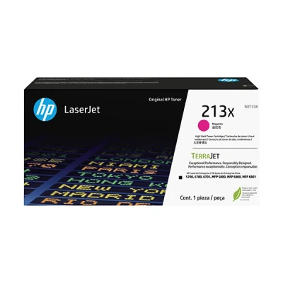 Imagen de HP 213X W2133X, Magenta, Cartucho Tóner de Alta Capacidad Original, 6.000 páginas, para impresoras Laserjet Enterprise 5700, 5800, 6700, 6701, 6800, 6801