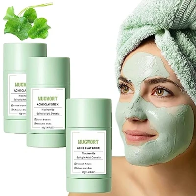 Imagen de Mugwort Clay Mask Stick, Skintific Face Mask, 40g Anti Pores &amp; Acne (3pcs)