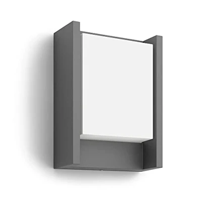 Imagen de Philips myGarden Arbour Aplique, iluminación exterior, LED, aluminio, luz blanca fría, IP44, 16,6 x 7,5 22,1 cm, color antracita
