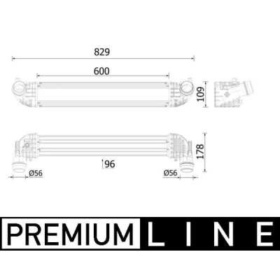 Imagen de MAHLE ORIGINAL CI 611 000P Intercooler OPEL: Astra K Hatchback, Sports Tourer