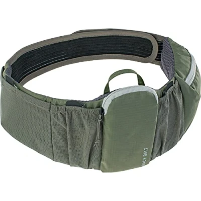 Imagen de EVOC Race Belt Bolsa de Accesorios y Herramientas (Air Pad System para una ventilación óptima, gestión Bolsillos Bien pensada, con cinturón Flexible AIROFLEX), Verde Oscuro