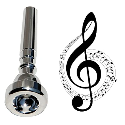 Imagen de Dewlin Profesional Boquilla para Trompeta, 7c Boquillas Trompeta Accesorio Instrumento Musical, Tamaño Musical