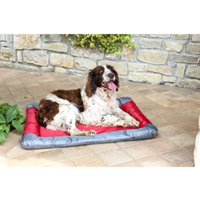 Imagen de Italian Bed Linen Sogni e Capricci Pets, Tapete Impermeable para Perros y Gatos, Rojo, 80x65x7 cm