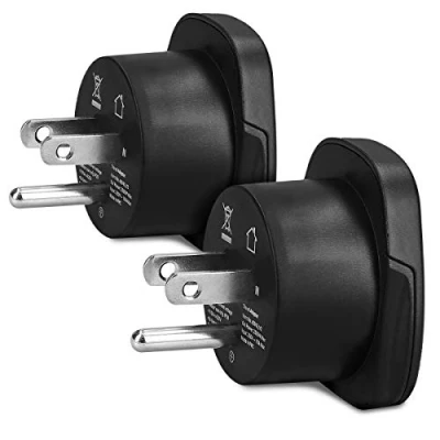 Imagen de kwmobile Adaptadores de Viaje para USA Adaptador Corriente Tipo B 3 Clavijas Estados Unidos Canadá Tailandia Viajes