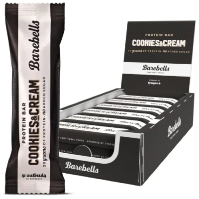 Imagen de Barebells Barritas Proteína Baja en azúcar &amp; Calorías Sin Aceite de Palma Cookies and Cream Pack 12 x 55g