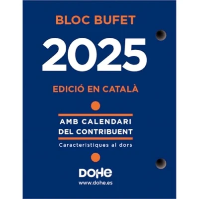 Imagen de Dohe Taco Sobremesa 2025 Catalán Calendario con Formato Día Página, 12 Meses de Enero a Diciembre, Tamaño 8,5x11 cm, Material Oficina