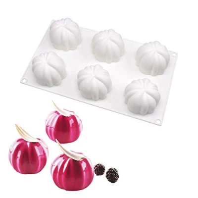 Imagen de Molde de silicona 3D, moldes para postres, 6 cavidades Forma Brotes flores