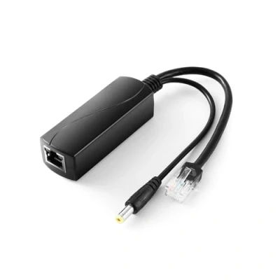Imagen de Revotech 12V/1A Activo PoE Divisor DC 5.5 * 2.1mm Enchufe, 48V to Salida, Cumple la Norma IEEE802.3af/at, Adaptador para cámara IP (PS5712P)