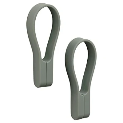 Imagen de Zone Denmark Loop Juego de 2 pinzas magnéticas para toallas y paños cocina, 9 cm, color verde oliva