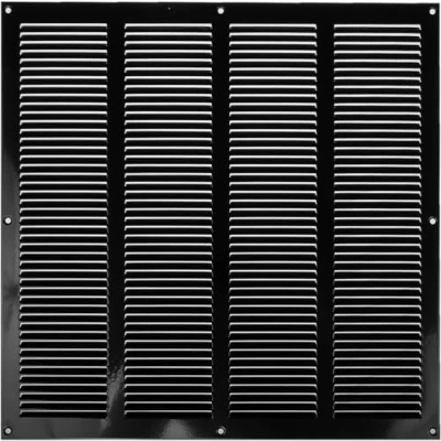 Imagen de Vent Systems rejilla de ventilación negra 400x400 mm con insectos. HLK, aplicaciones calefacción, enfriamiento y ventilación. Cubierta interior externa.