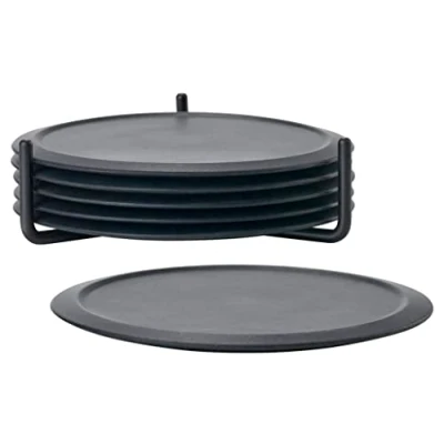 Imagen de Zone Denmark Coasters with Holder Black 6 pieces