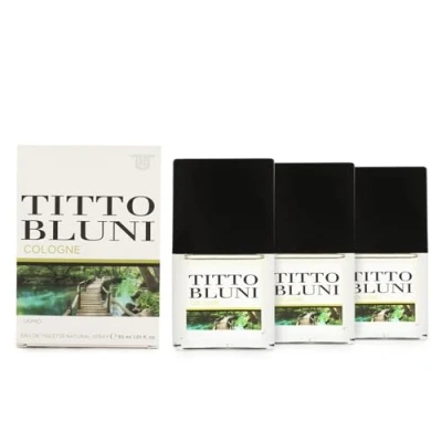 Imagen de TITTO BLUNI Cologne Uomo, Colonia Hombre, Pack de 3 x 30 ml, Perfume Formato Spray, Eau Toilette Natural y Masculina, Aroma Amaderado Aromático, Fragancia Intensa Larga Duración