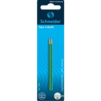 Imagen de Schneider Take 4 Recambio para bolígrafo, color verde 2 unidad
