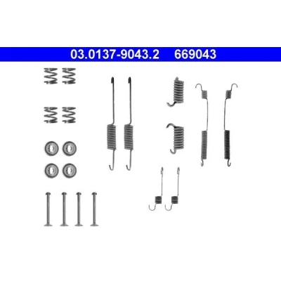 Imagen de ATE 03.0137 9043.2 Juego de accesorios, zapatas freno FORD: ESCORT 4, ORION 2, 1