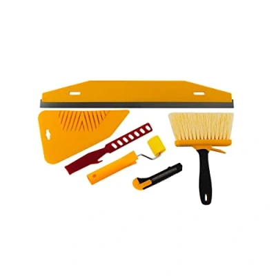 Imagen de HARDY WORKING TOOLS juego de empapelar 6en1 herramienta para suministros herramientas alisar papel tapiz cortar