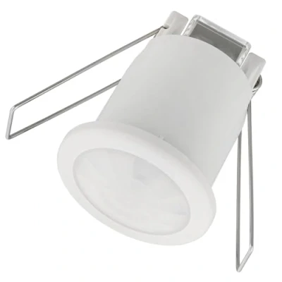Imagen de Ledvion Sensor de Movimiento Blanco, Empotrable, con Interruptor Crepuscular, Montaje en Techo, IP20, Control Luz 360, Alcance 8m, Incorporado