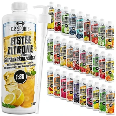 Imagen de C.P. Bebida deportiva en jarabe ICE TEA LEMON 1 litro + dispensador de bomba