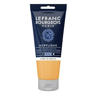 Imagen de Lefranc &amp; Bourgeois Fine Pintura Acrilica, Amarillo (Naples Yellow), 80 ml
