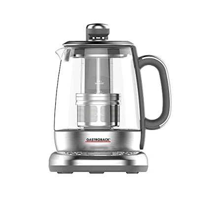 Imagen de GASTROBACK 42440 Design Tee Automat Advanced Plus Hervidor de agua y té automático (2 en 1), temporizador 24 horas, filtro acero inoxidable, recipiente cristal 1,5 litros, 2000 W