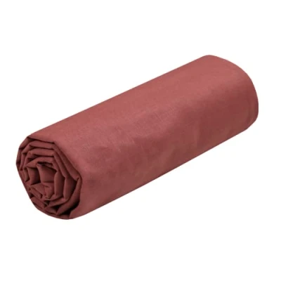 Imagen de STOF Sábana Bajera Tamaño 160 x 200 cm 100% algodón con certificación Oeko Tex Color granacha Modelo Eden Ropa de Cama para casa Suave y cómoda Nido Acogedor