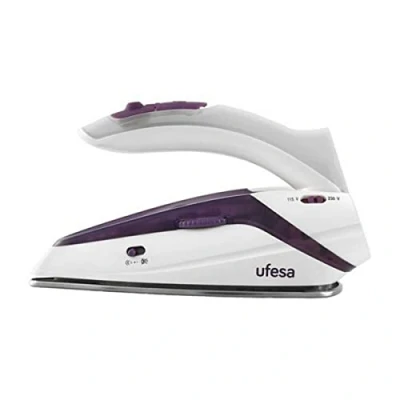 Imagen de Ufesa S0424315 Plancha Vapor Seco de Viaje, Pv0500, Blanco Morado, 75 G/Min 1100W