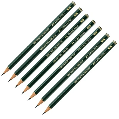 Imagen de FABER Castell 205070 9000 juego de lápices, grado dureza 2B, 6 piezas