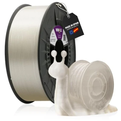 Imagen de WINKLE Filamento PLA HD Transparente Impresora 3D 2,85mm 1kg Compatible con Todas las Impresoras Precisión Dimensional Bobina