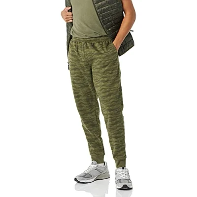 Imagen de Amazon Essentials Jogger de Forro Polar Hombre, Verde Oliva Camuflaje, XXL