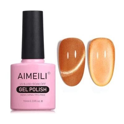 Imagen de AIMEILI 9D Ojo de Gato Esmaltes Semipermanentes para Uñas Sin crueldad Vegano Libre HEMA Magnético Soak Off UV LED Permanentes Esmalte 10ml，725