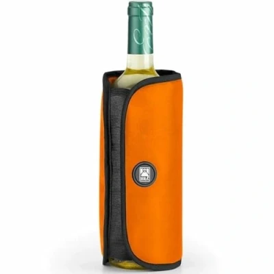 Imagen de BRA Funda enfriadora botellas de vino o cava, tejido impermeable, ajuste elástico lateral, granate
