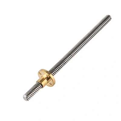 Imagen de Accesorios para impresoras 3D T8 Tornillo de avance trapezoidal + Tuerca T8, paso 2 mm 8 mm, acero inoxidable, motor a impresora 3D(150mm)