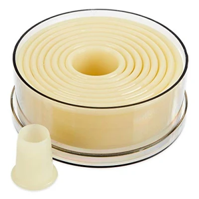 Imagen de Thermohauser 8300017398 Juego de 9 cortadores Galletas (Nailon), Lisos, Color Blanco, diámetro 2 a 10 cm, Plástico, Redondo y Liso