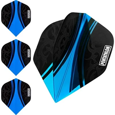 Imagen de abcdarts Pentathlon Tribal Plumas para Dardos, Adultos Unisex, Azul Cian, Klassische