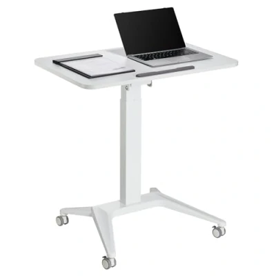 Imagen de Maclean MC 453W Mesa Escritorio para Portátil, Ajuste Neumático de Altura, 80x52cm, 8kg máx, 109cm