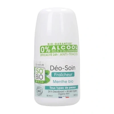 Imagen de Sobio Bio Desodorante Roll on 24h Frescor Menta 50 ml