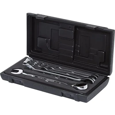 Imagen de KS TOOLS 503.4650 Juego de llaves poligonales y boca trinquete 72 19, 8 Acero cromo vanadio con adaptador